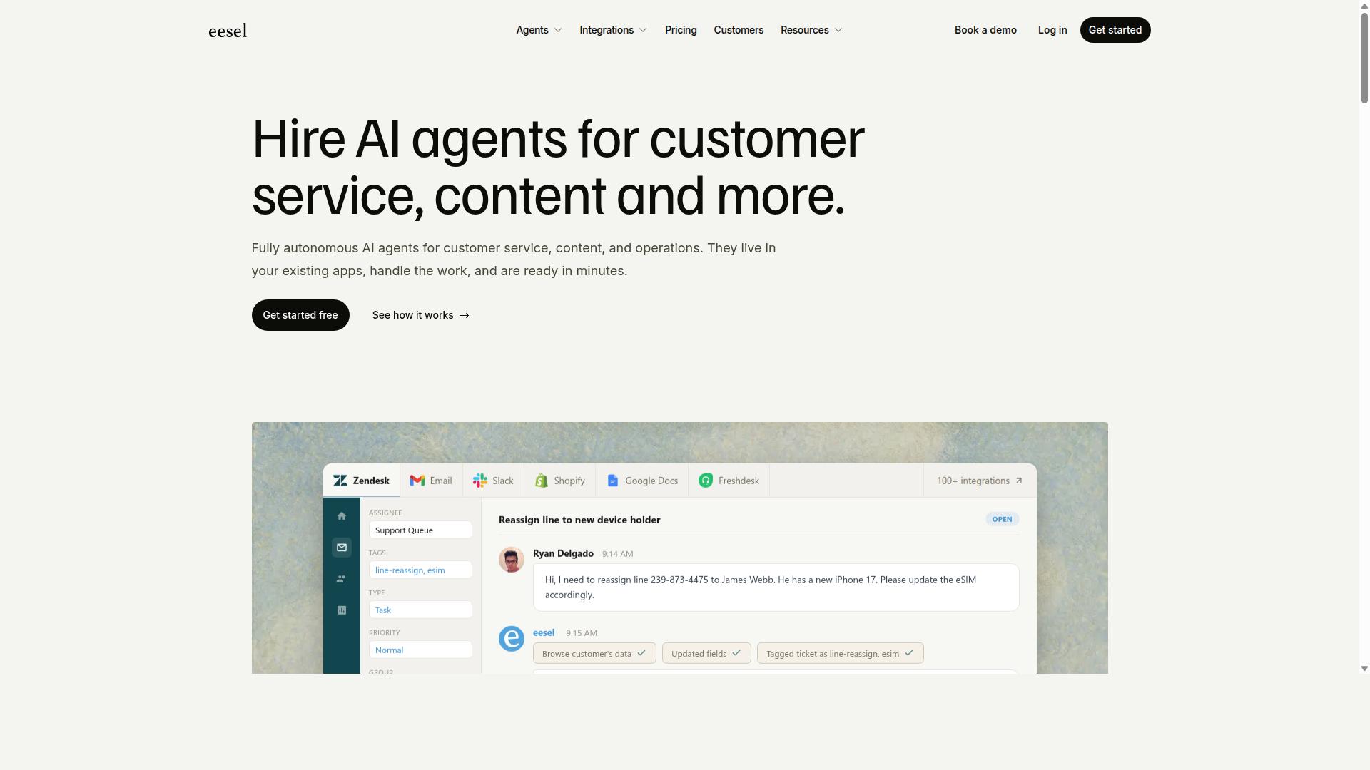eesel AI blog writer website